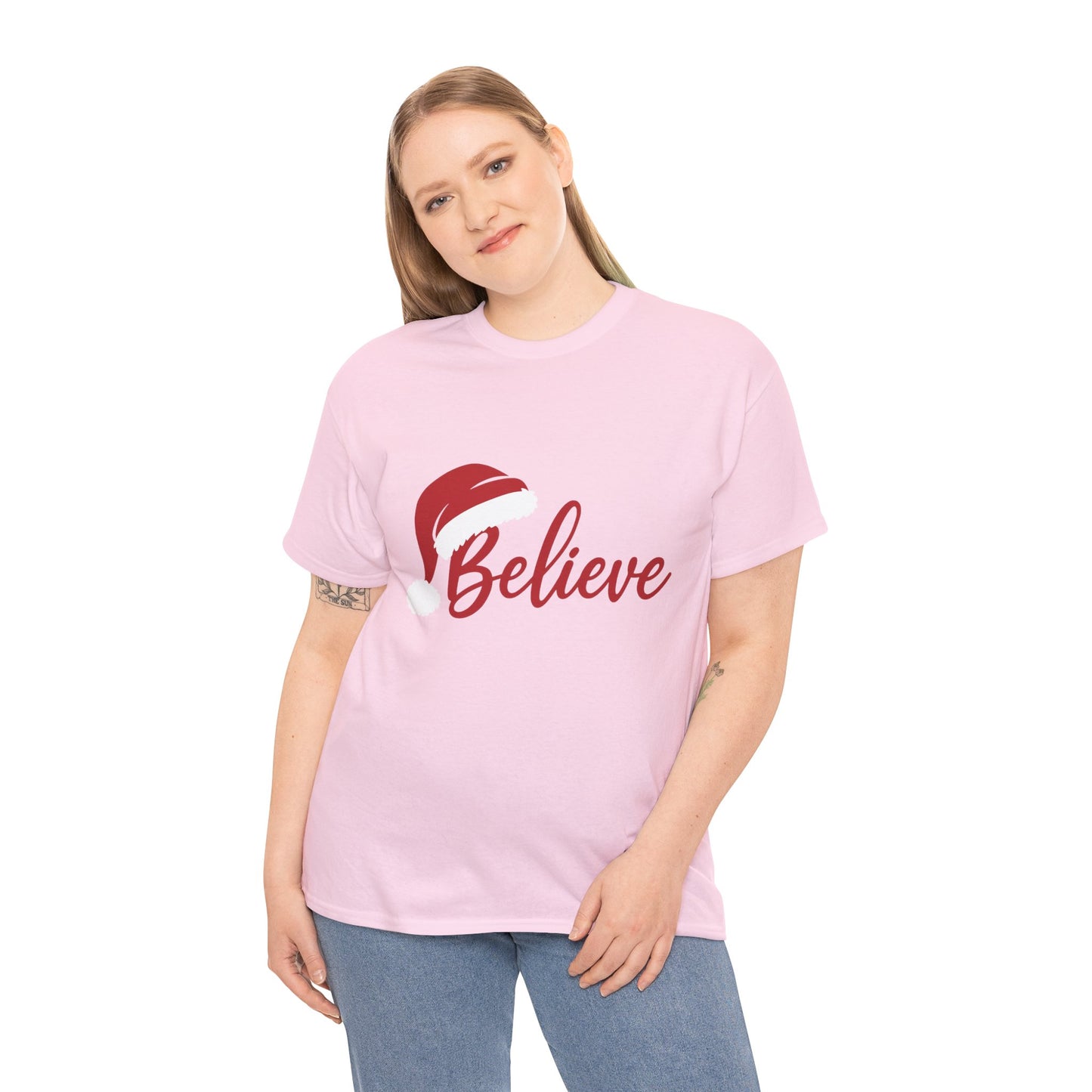 Believe Christmas Women's Shirt, Minimalist Holiday Tee