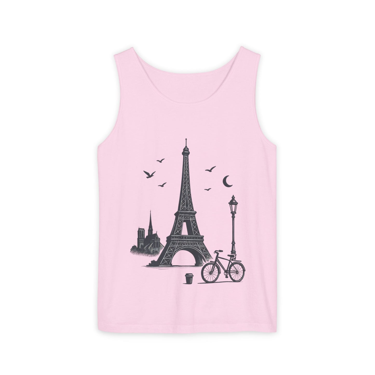 Parisian Dreams Tank Top, Unisex Summer Wear, Graphic Tee, Travel Inspired Apparel, Vacation Outfit, Casual Tank for All Occasions