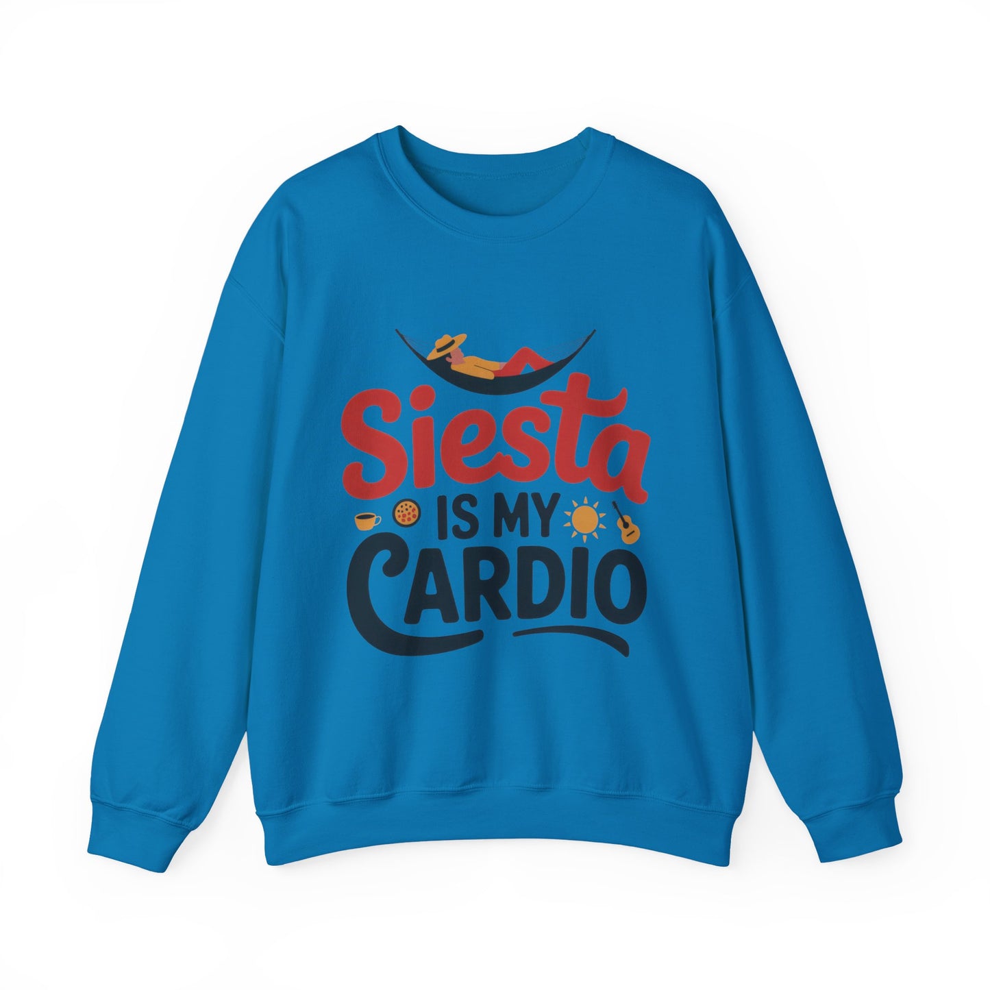 Men's Heavy Blend™ Crewneck Sweatshirt, Siesta Is My Cardio Funny Mens Sweatshirt Spain Gift