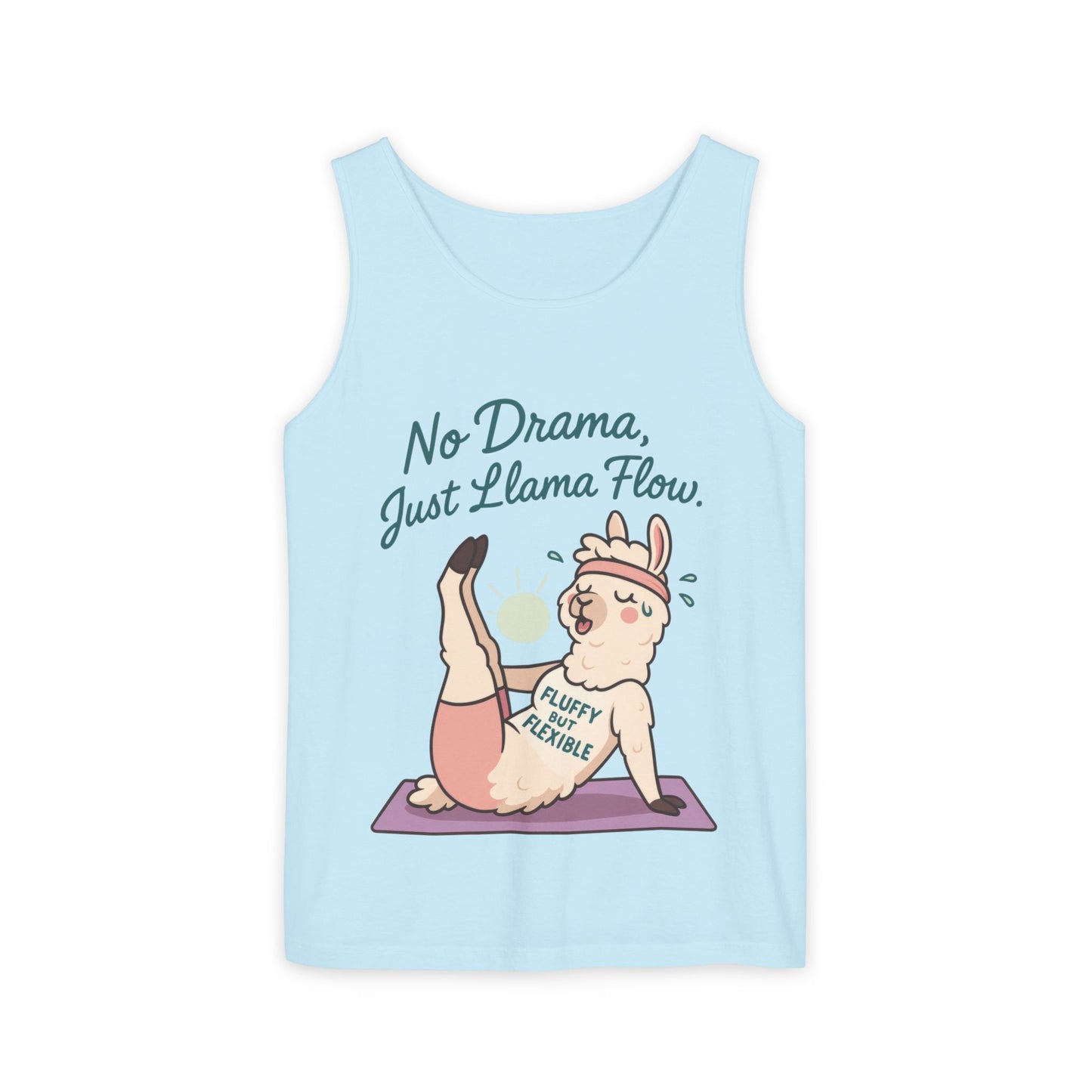 Llama Yoga Tank Top, Funny Yoga Llama Tank for Women, Gift for Yogis, Fun Yoga T-Shirt for Animal Lovers, Funny Workout Top, Summer Wear