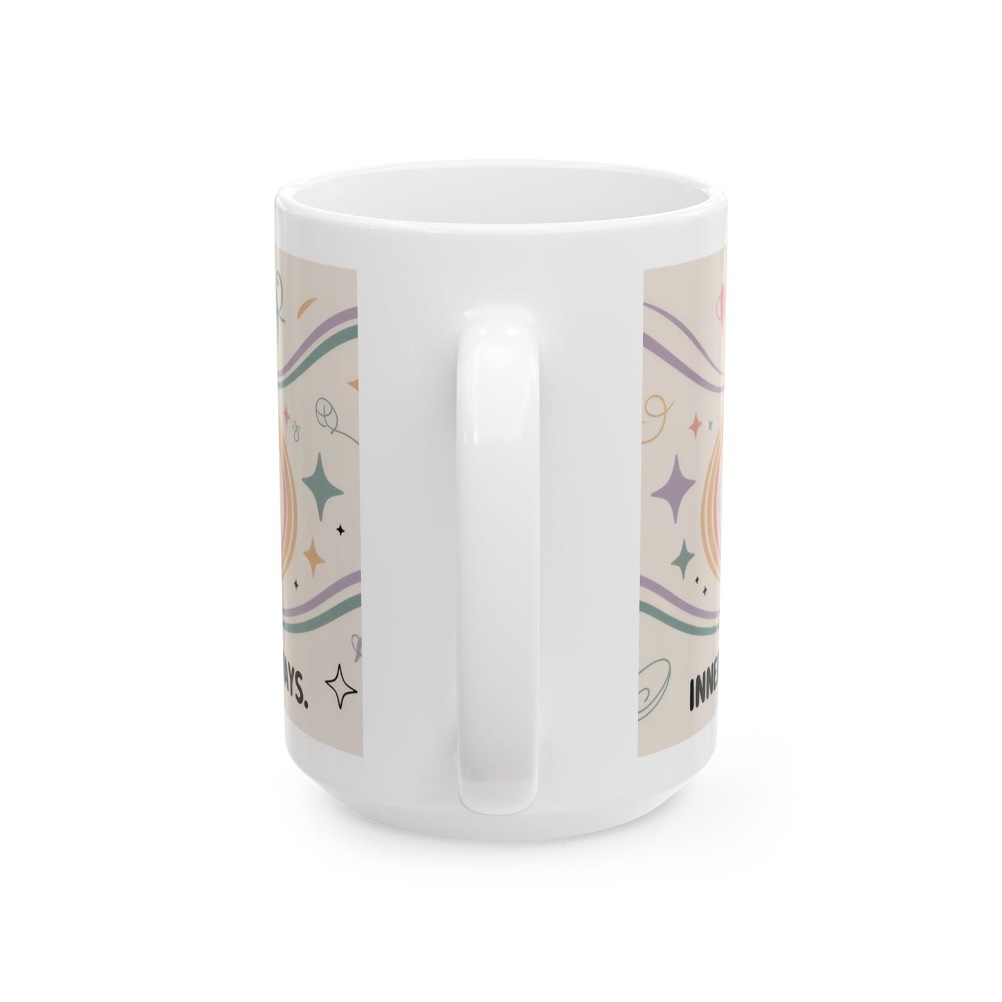 Funny Yoga Mug, Meditation Mug, Inner Peace Comes from Being Right, Confident Woman Coffee Cup, Self Love Gift, Empowering Humor Mug for Her