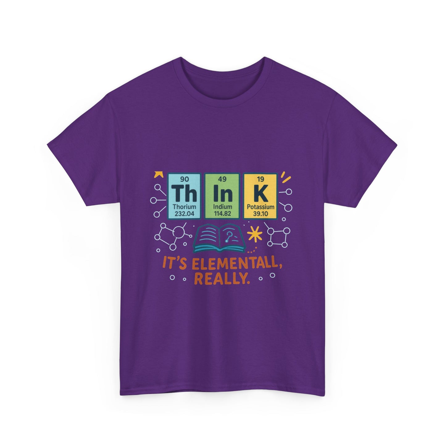 Smart Womens Science T-Shirt, THINK Periodic Table Tee, Funny Elemental Nerd Gift for Her, Graphic Tee for Science Lovers