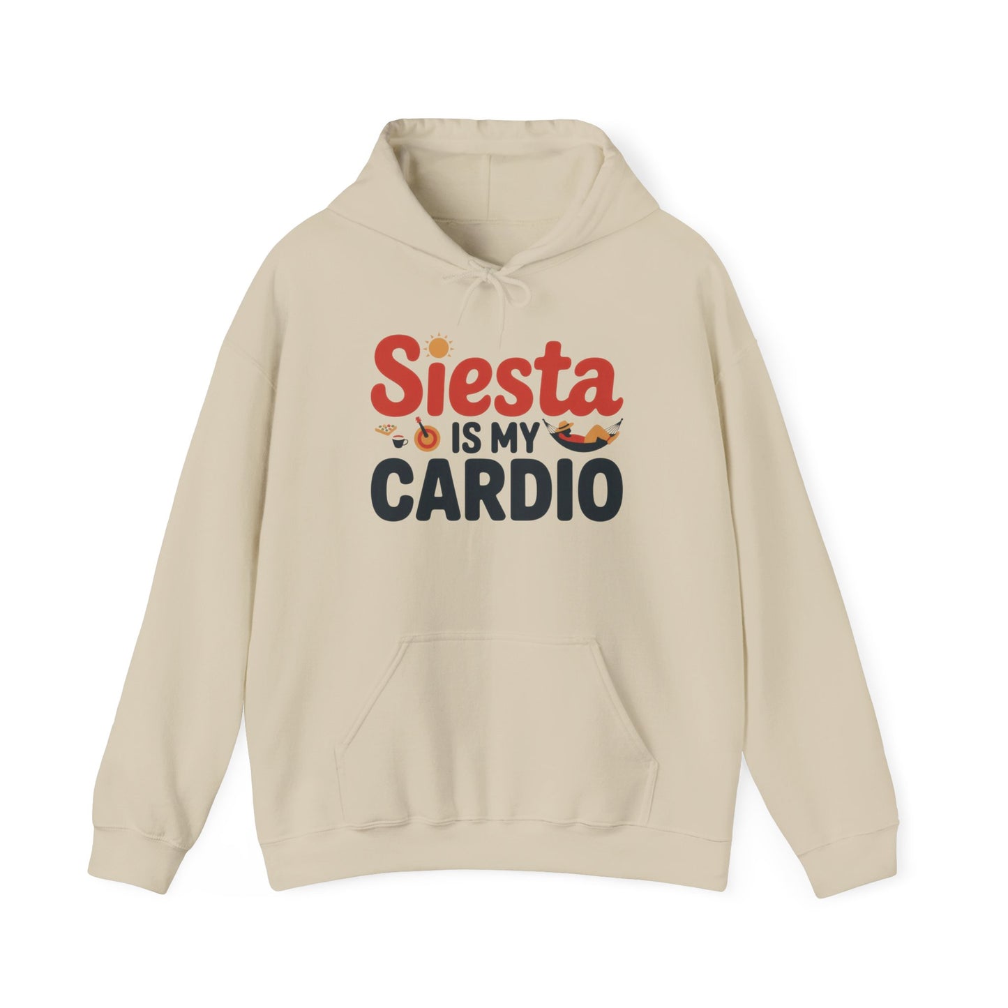 Mens Heavy Blend™ Hooded Sweatshirt, Siesta Is My Cardio Funny Mens Hoodie Spain Humor Gift