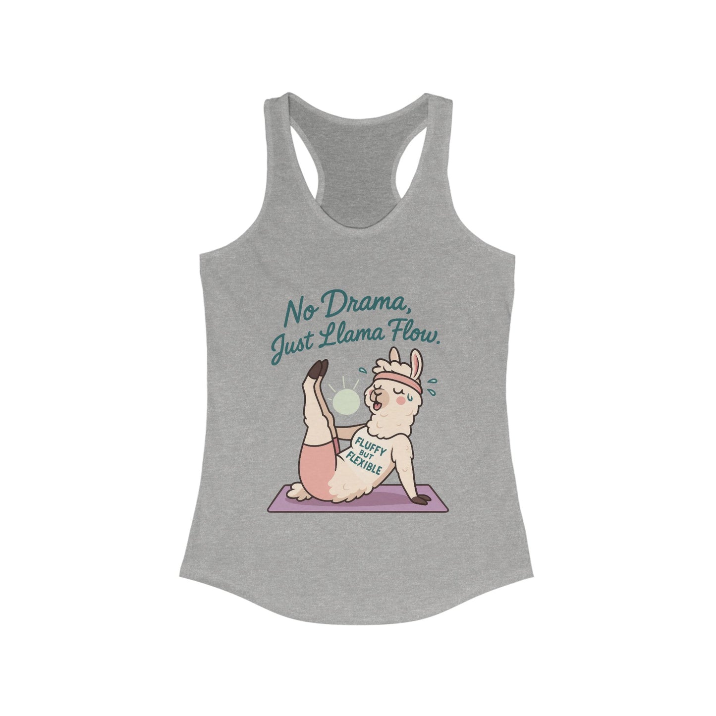 Llama Yoga Tank Top, Funny Yoga Llama Tank for Women, Gift for Yogis, Fun Yoga T-Shirt for Animal Lovers, Funny Workout Top, Summer Wear