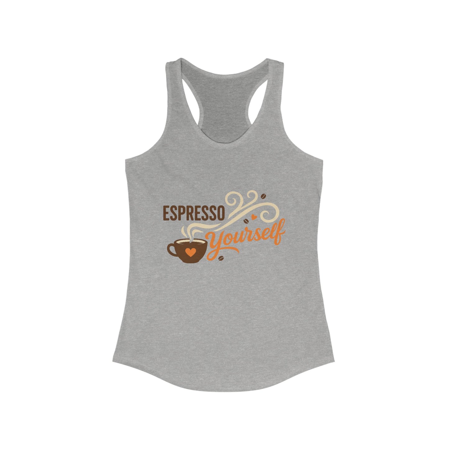Women's Ideal Racerback Tank, Espresso Yourself Coffee Tank Top for Women, Barista Gift, Funny Cafe Style Shirt