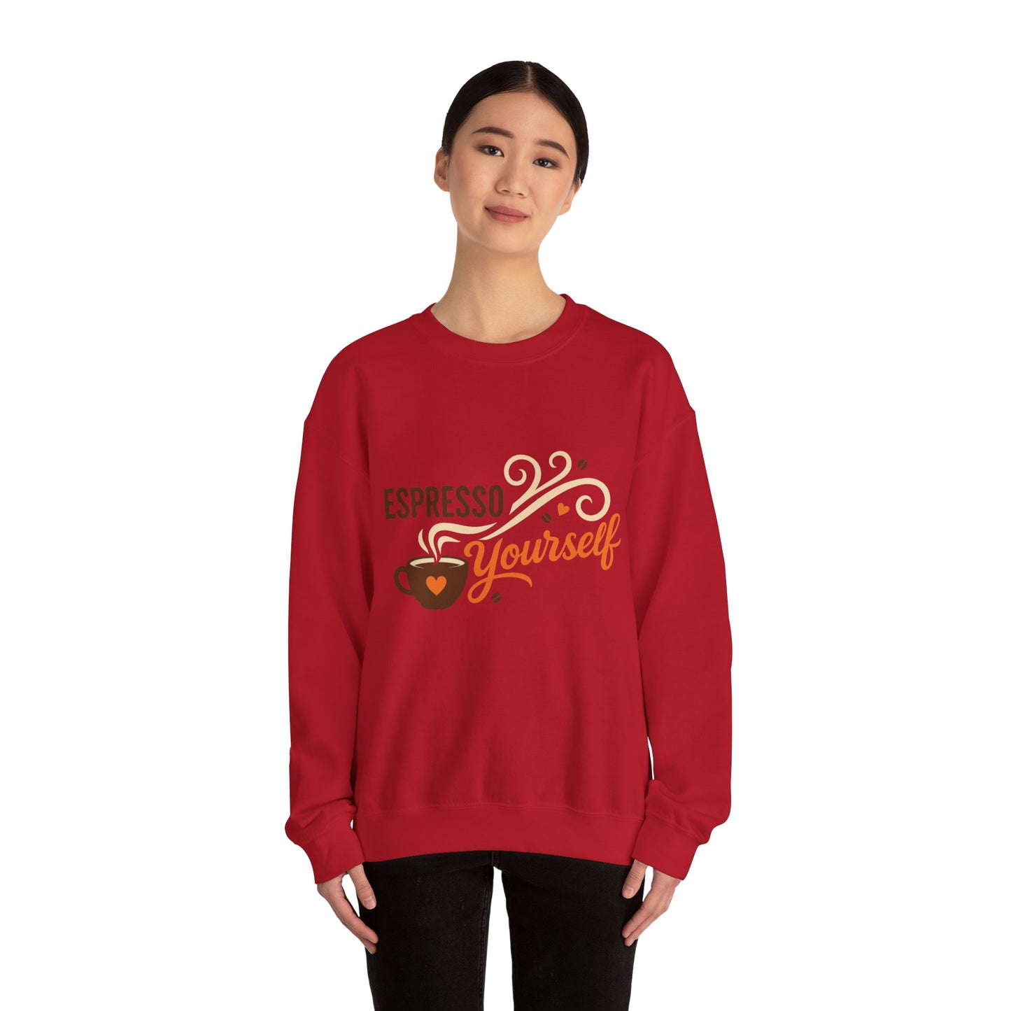 Espresso Yourself Womens Sweatshirt, Coffee Lover Pullover, Funny Barista Gift