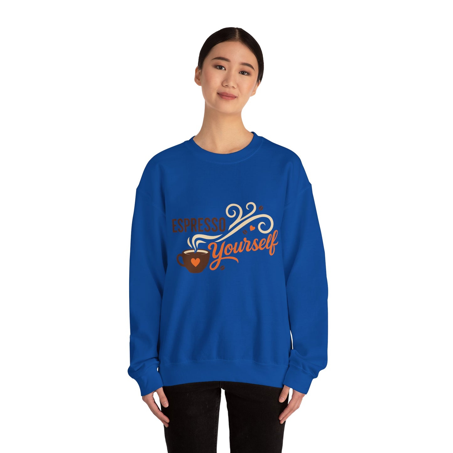 Espresso Yourself Womens Sweatshirt, Coffee Lover Pullover, Funny Barista Gift