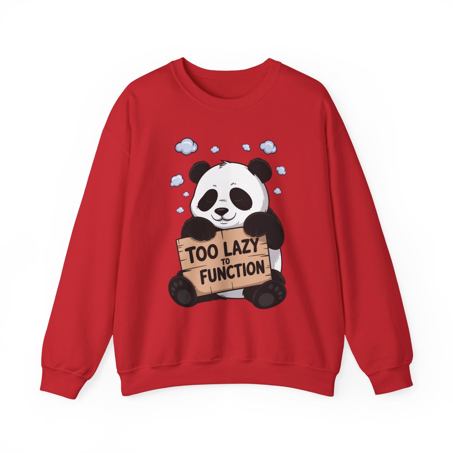 Panda Lazy Crewneck Sweatshirt - Funny Gift for Relaxation, Cute Animal Apparel for Cozy Days, Perfect for Fall and Winter