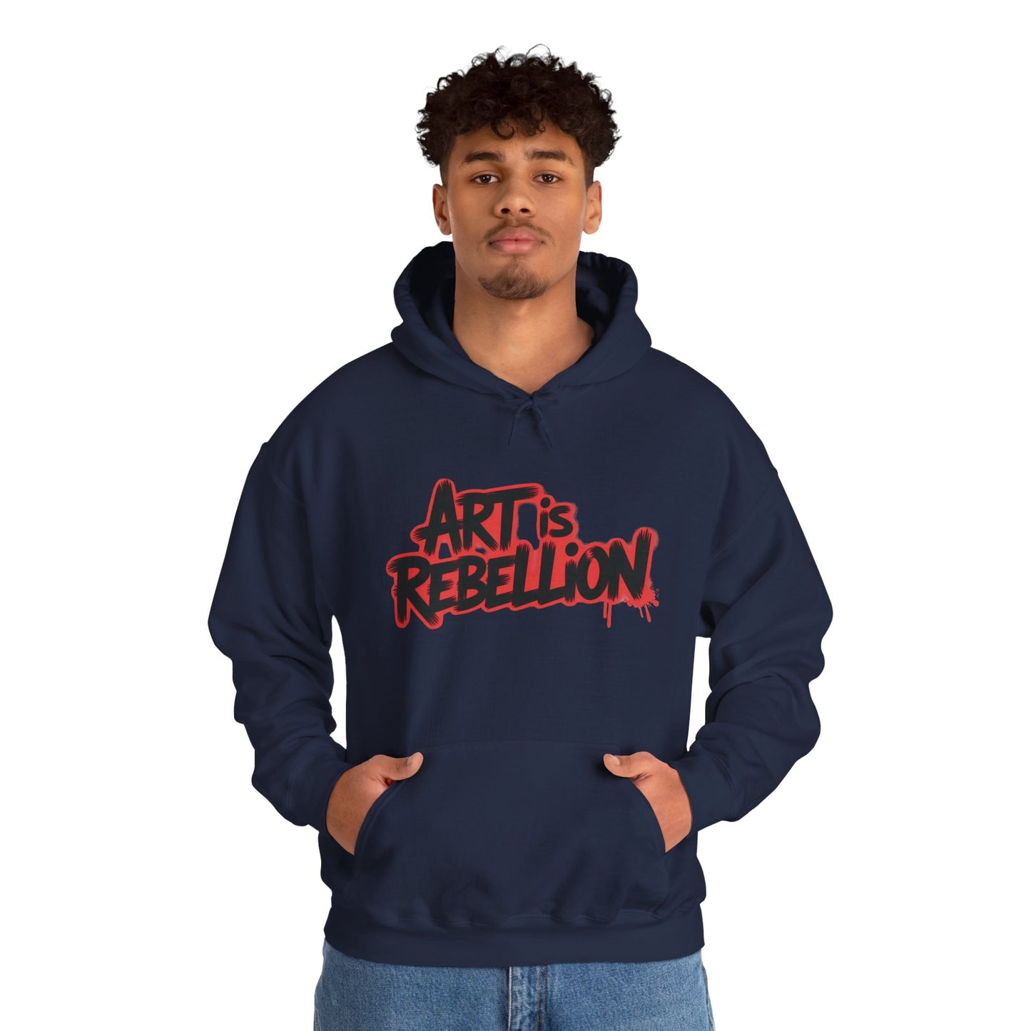 Men's Heavy Blend™ Hooded Sweatshirt, Art Is Rebellion Men's Hoodie, Graffiti Street Art Pullover, Urban Rebellion Hoodie for Skaters