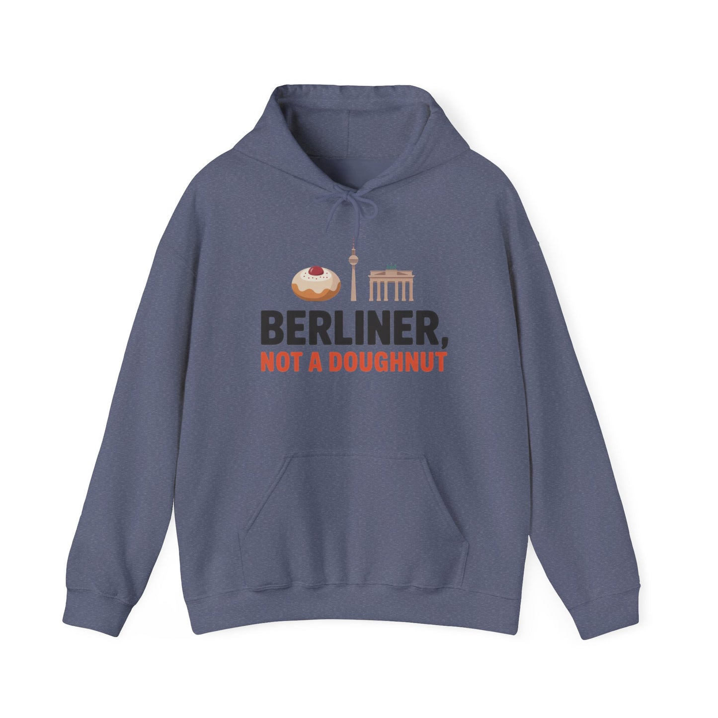 Mens Heavy Blend™ Hooded Sweatshirt, Berliner Not a Doughnut Funny Berlin Hoodie for Men