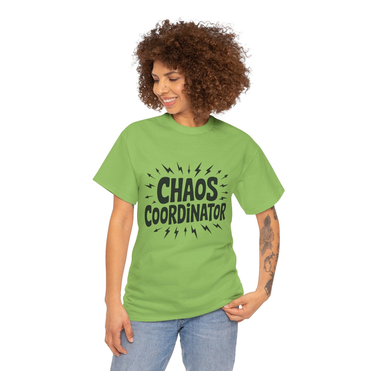 Chaos Coordinator Unisex Heavy Cotton Tee, Funny Graphic T-Shirt, Gift for Moms, Mom Life Graphic Tee, Mother's Day T-Shirt