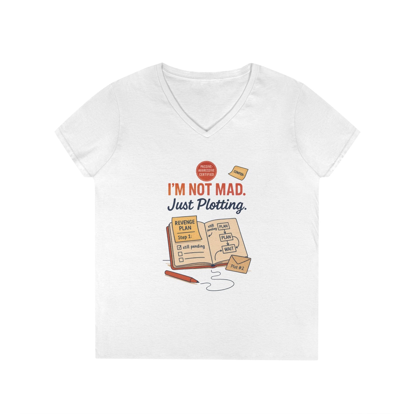 Sarcastic Womens T-Shirt, I'm Not Mad Just Plotting, Funny Passive Aggressive Revenge Tee, Funny Quote Shirt for Women