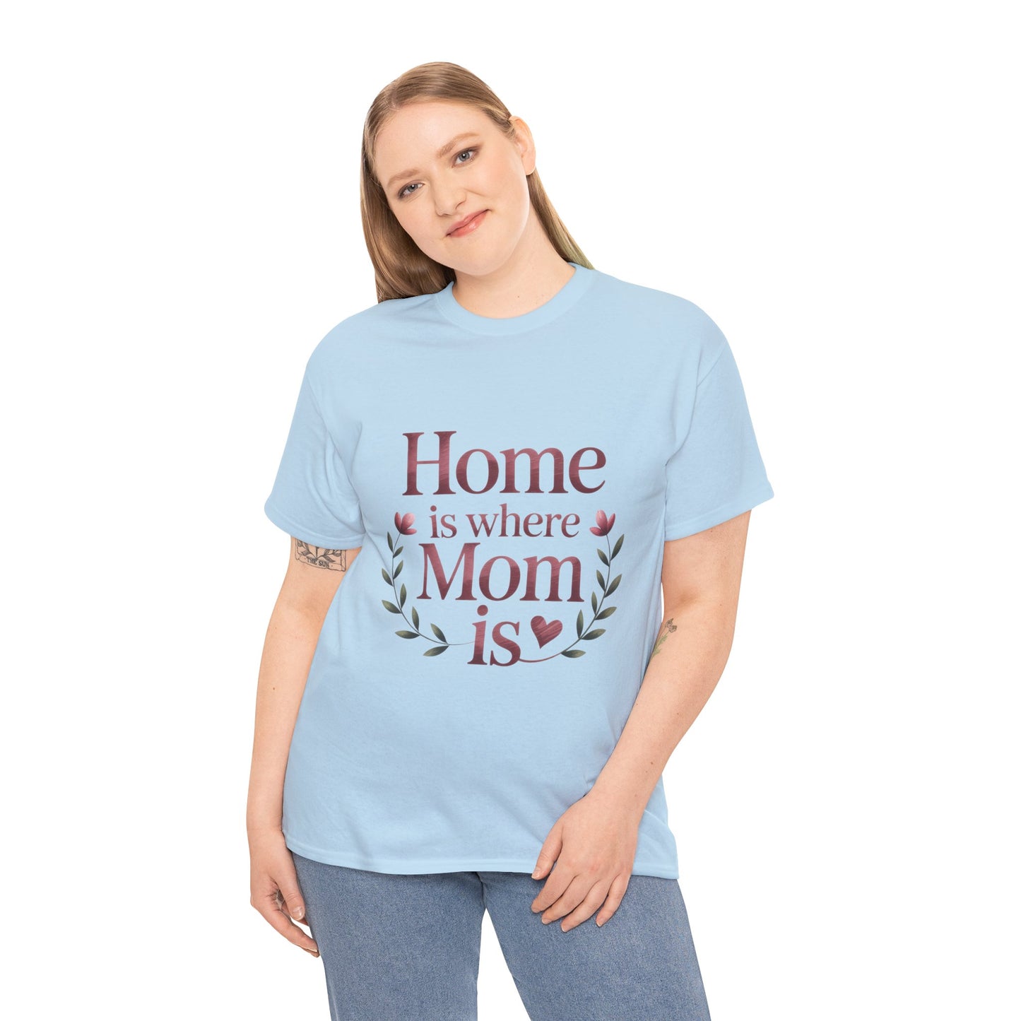 Home is Where Mom Is Unisex Tee, Cozy Cotton T-Shirt for Mothers, Perfect Gift for Mother's Day, Casual Everyday Wear, mother's day gift