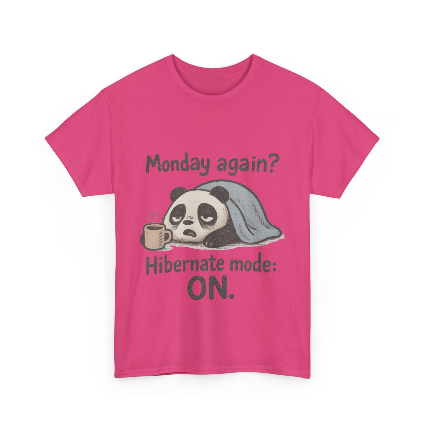Funny Panda Hibernate Womens Tee, Cute Animal Shirt, Unisex Cotton Tee, Gift for Lazy Days, Monday Motivation T-shirt
