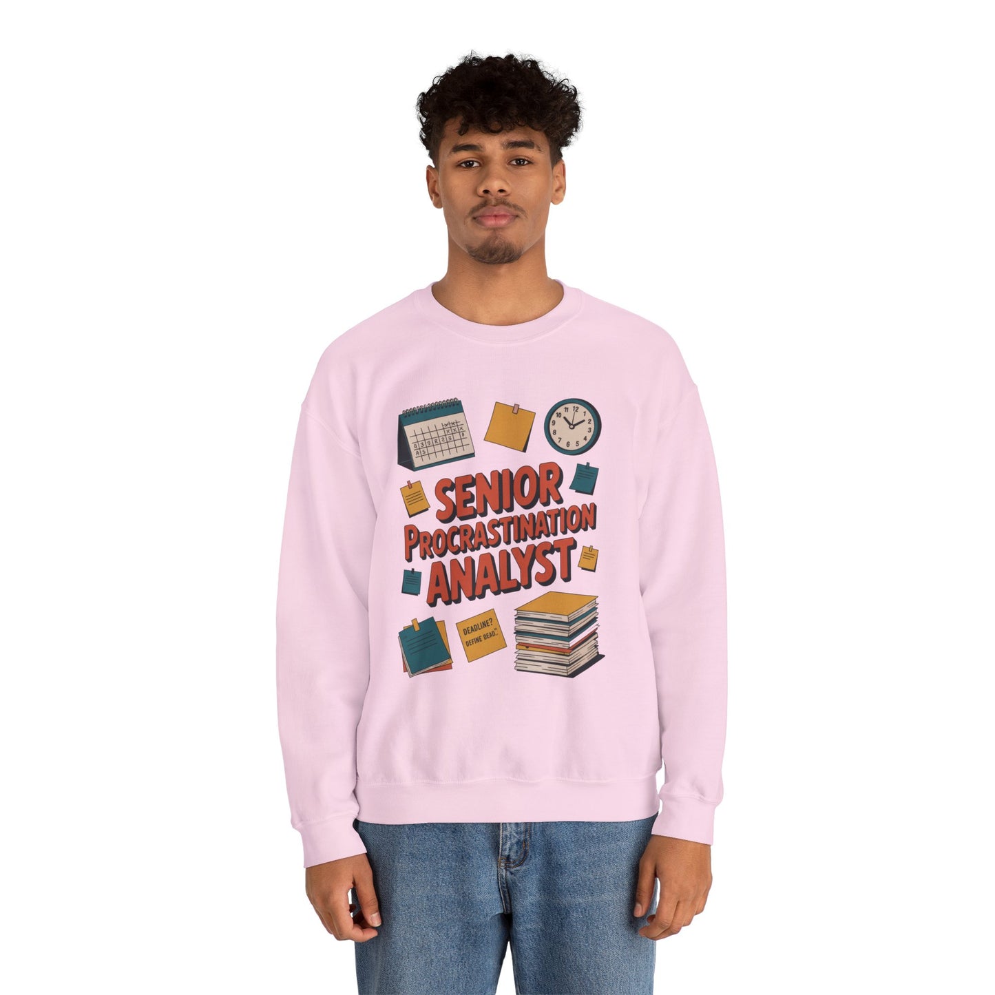 Senior Procrastination Analyst Sweatshirt, Gift for Graduates, Office Humor Apparel, Meme Sweatshirt, Casual Wear, Motivation Humor Apparel