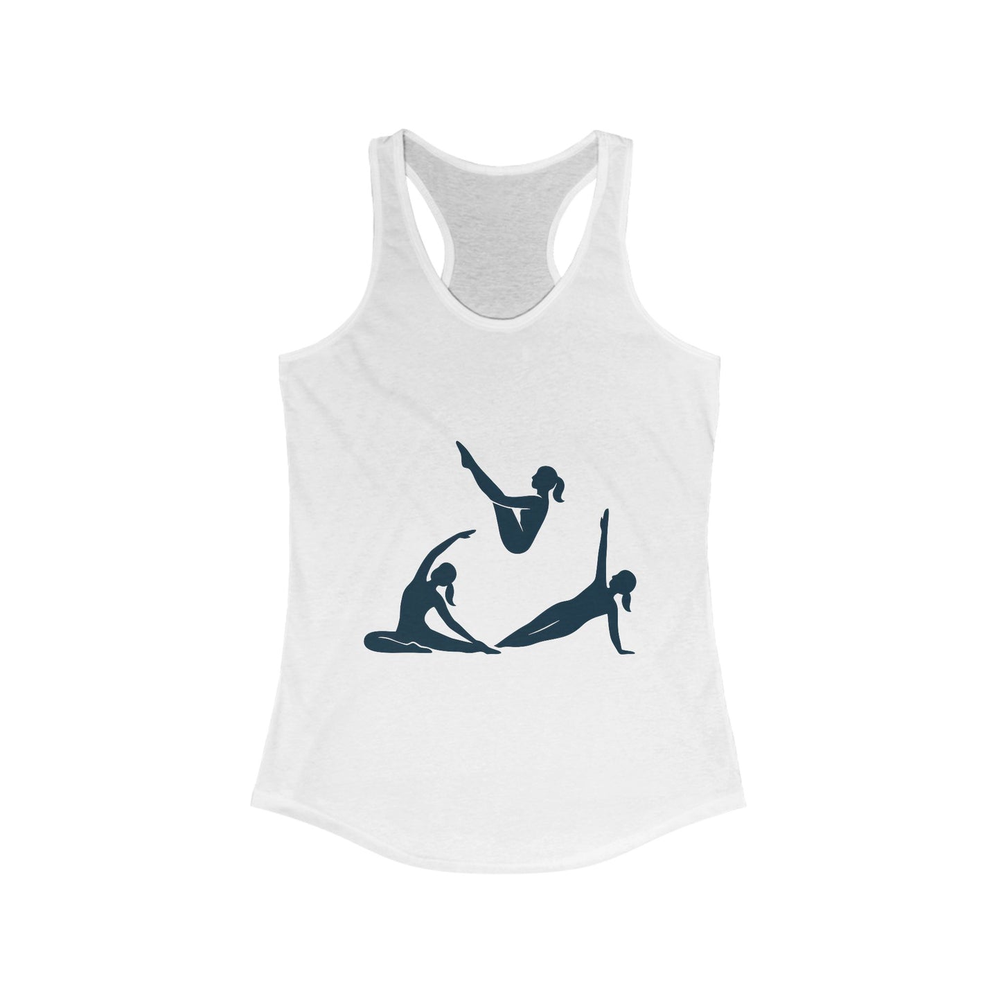 Women's Ideal Racerback Tank, Womens Pilates Tank Top, Yoga Fitness Graphic Top, Cute Workout Gym Shirt