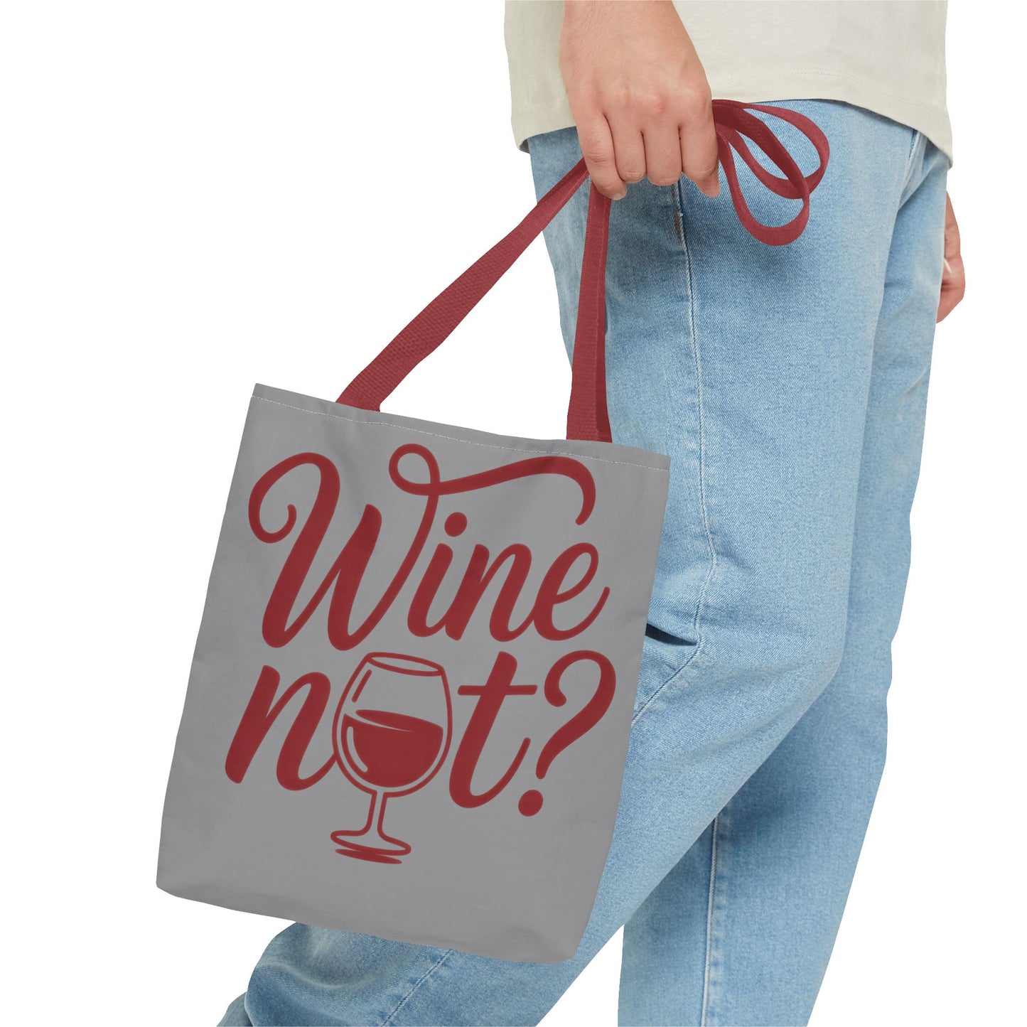 Wine Not? Tote Bag - Fun Wine Lover's Accessory for Parties, Gift for Wine Enthusiasts, Perfect for Grocery or Beach Outings, AOP Design