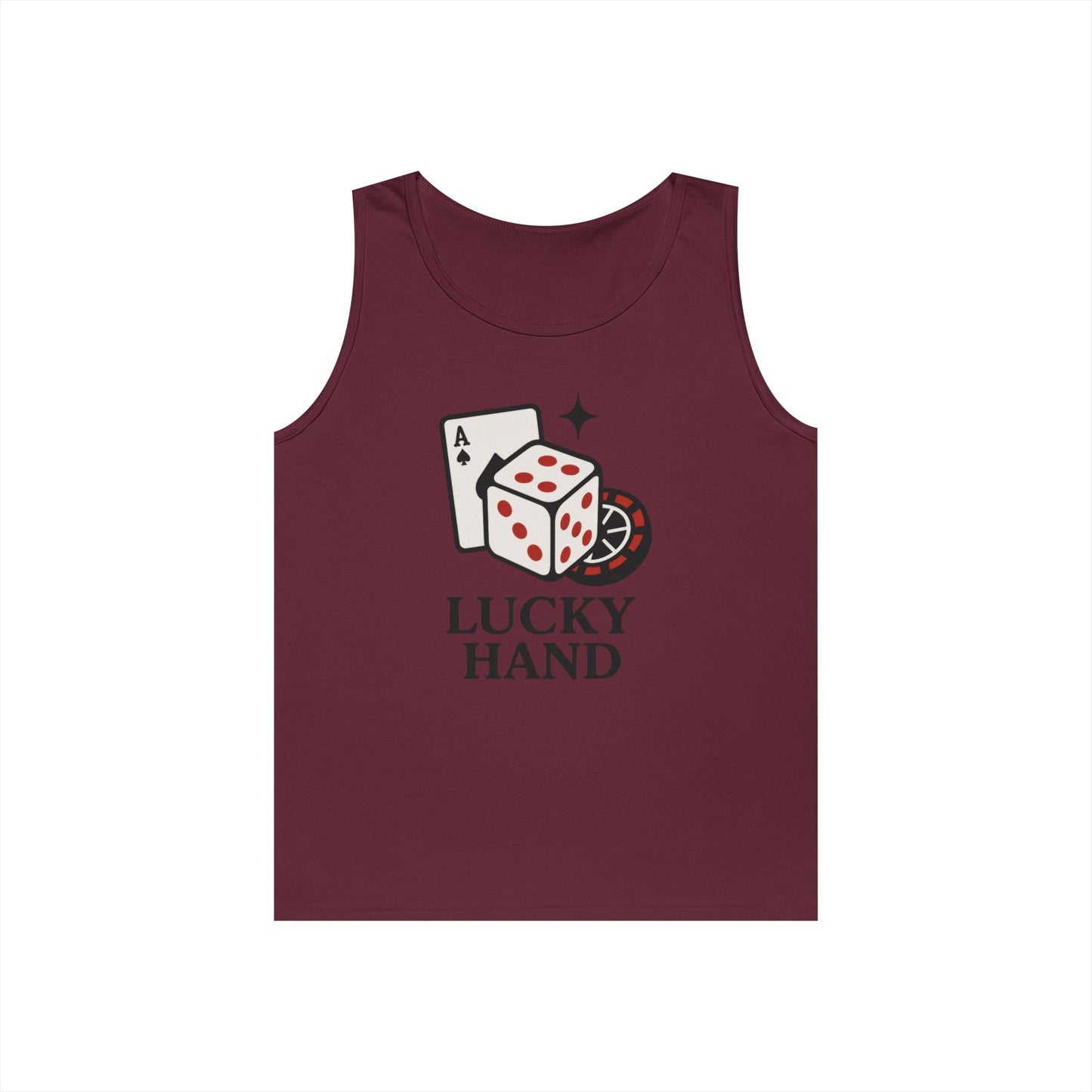 Lucky Hand Unisex Tnak Top, Gambling Tee, Casino Wear, Good Luck Gift, Poker T-Shirt, Casual Vintage Style, Gym Clothing
