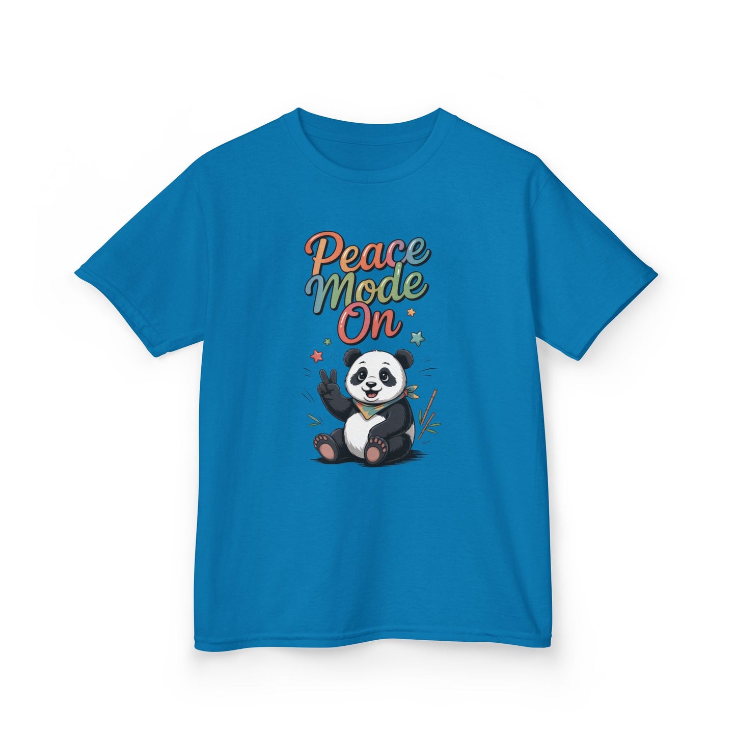 Peace Mode On Kids Tee, Cute Panda Shirt, Fun Gift for Children, Peace-Themed Apparel, Perfect for Birthdays, Casual Wear