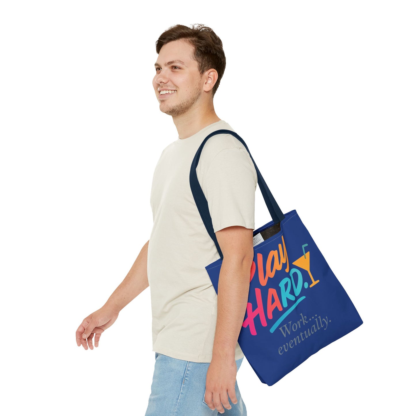 Play Hard Tote Bag - Fun, Stylish, Tote for Work & Play, Summer, Gift, Beach Bag, Everyday Carry, Beach Weekender Bag, large canvas bag