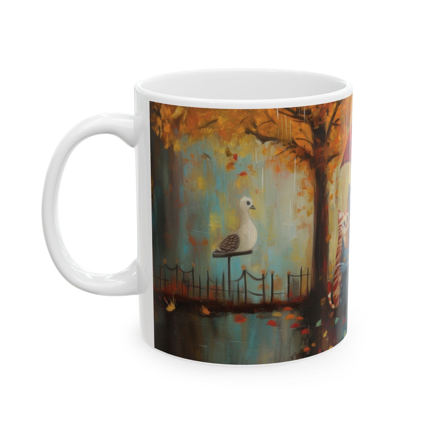 Charming Cat Mug - Cute Cat Art, Unique Coffee Cup, Cat Lover Gift, Cozy Home Decor, Perfect for Birthdays & Holidays
