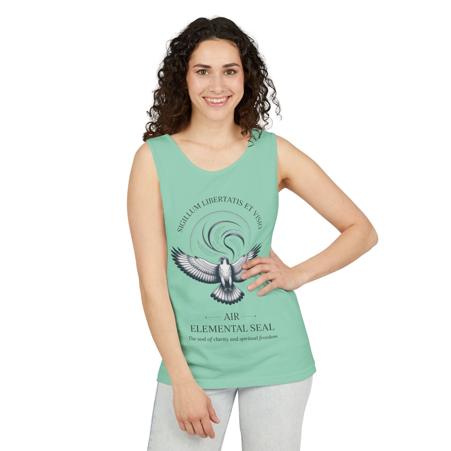 Air Elemental Seal Tank Top, Clarity & Spiritual Freedom Symbol Tee, Unisex Elemental Shirt, Vision Totem Gift, Spiritual Gift