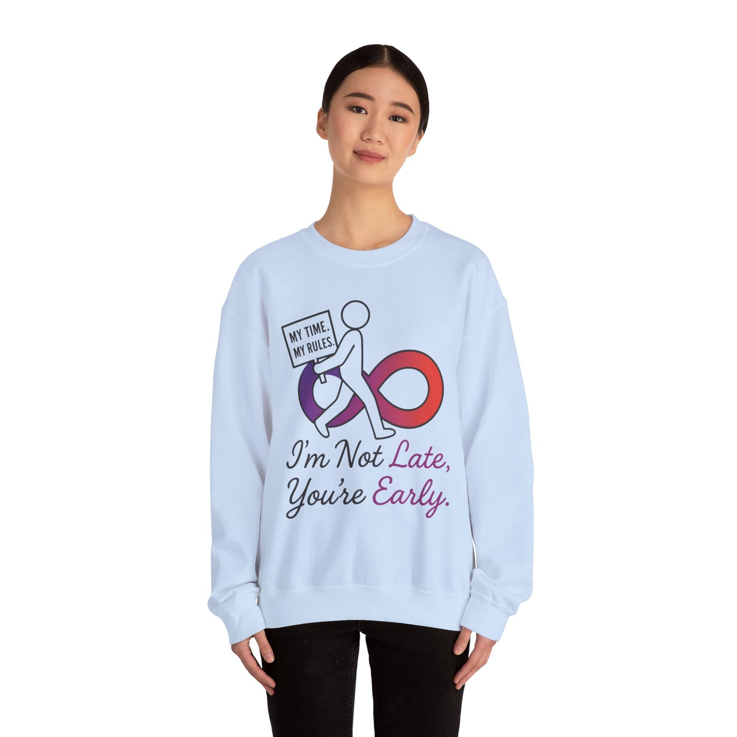 My Time, My Rules Funny Crewneck Sweatshirt, Womens Pullover, Gift for Her, Birthdays, Humor Clothing, Casual Style