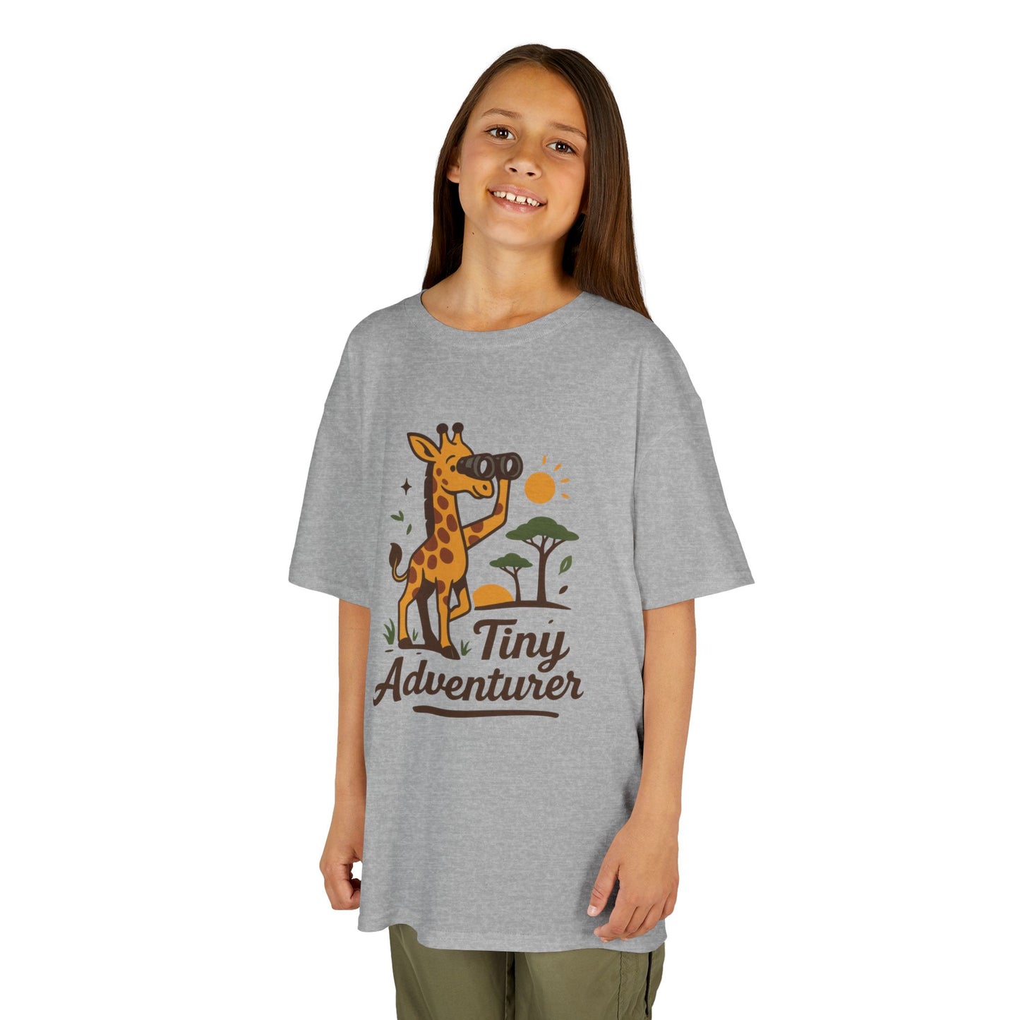Tiny Adventurer Kids Tee, Giraffe T-Shirt, Children's Nature Shirt, Fun Kids Apparel, Birthday Gift for Boys and Girls