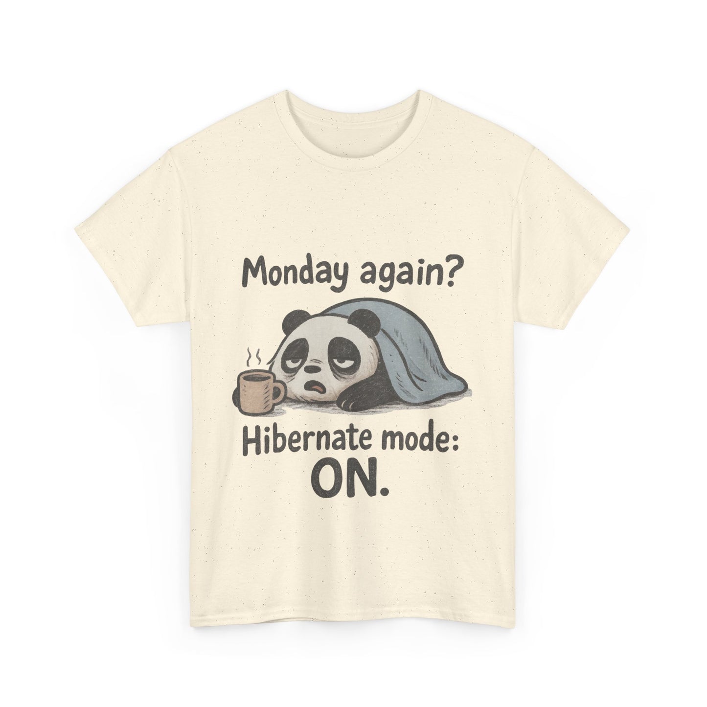 Funny Panda Hibernate Womens Tee, Cute Animal Shirt, Unisex Cotton Tee, Gift for Lazy Days, Monday Motivation T-shirt