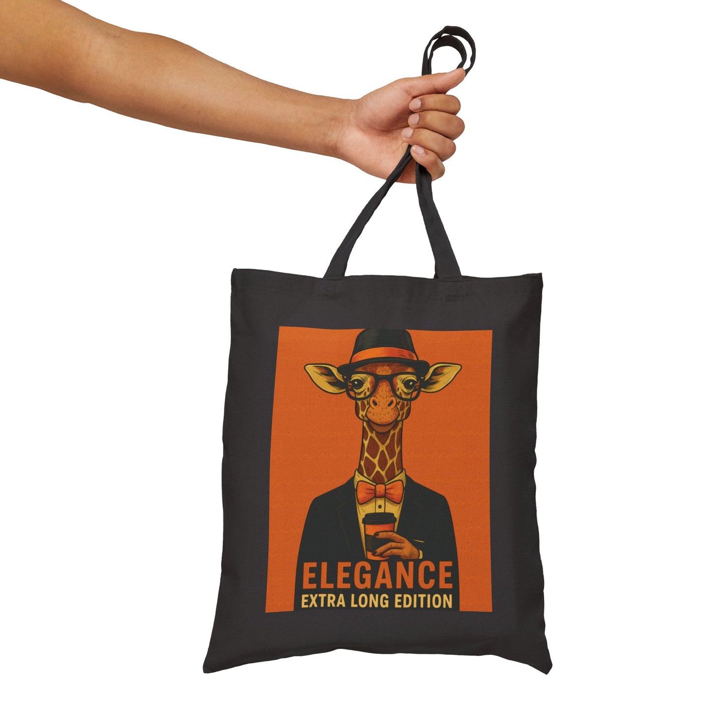 Elegant Giraffe Canvas Tote Bag, Eco-Friendly Fashion, Reusable Shopping, Gift for Animal Lovers, Unique Design, Stylish Carry-All