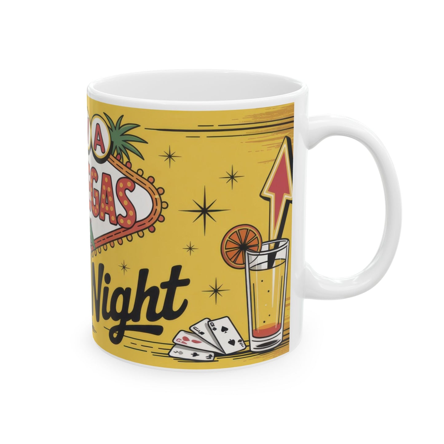 Viva Las Vegas Mug, Retro Coffee Cup, Vegas Gift for Casino Lovers & Travel Enthusiasts, Casino Theme Ceramic Mug