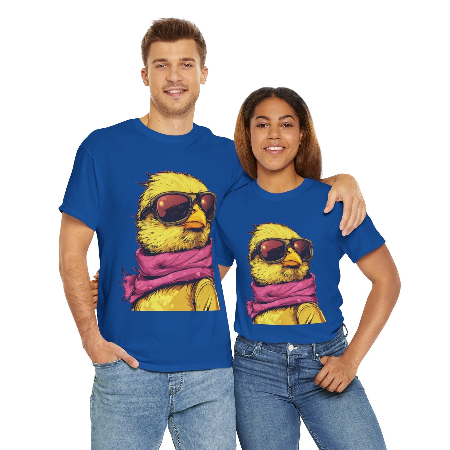 Chic Cool Chick T-Shirt, Unisex Heavy Tee, Funny Animal Tee, Trend Chick Graphic T-Shirt Gift