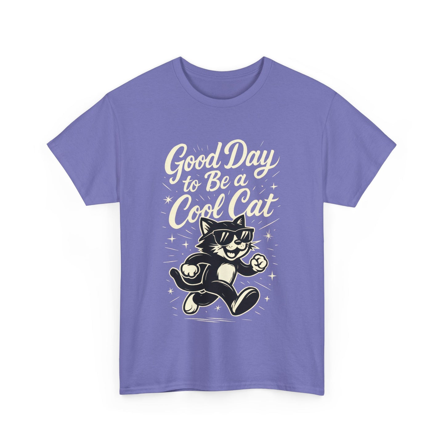 Good Day to Be a Cool Cat Womens Shirt - Funny Retro Kitty Graphic Tee for Women - Cute Cat Lover Gift, Fun T-Shirt, Unique Everyday Wear