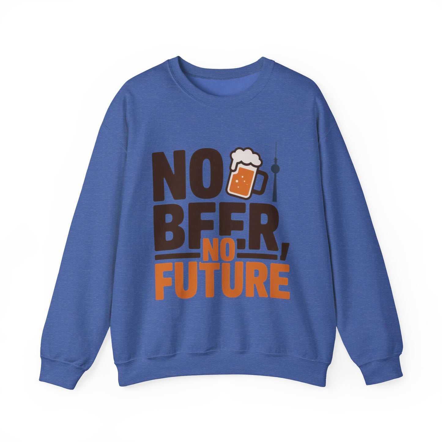 Mens Heavy Blend™ Crewneck Sweatshirt, No Beer No Future Funny Beer Mens Sweatshirt