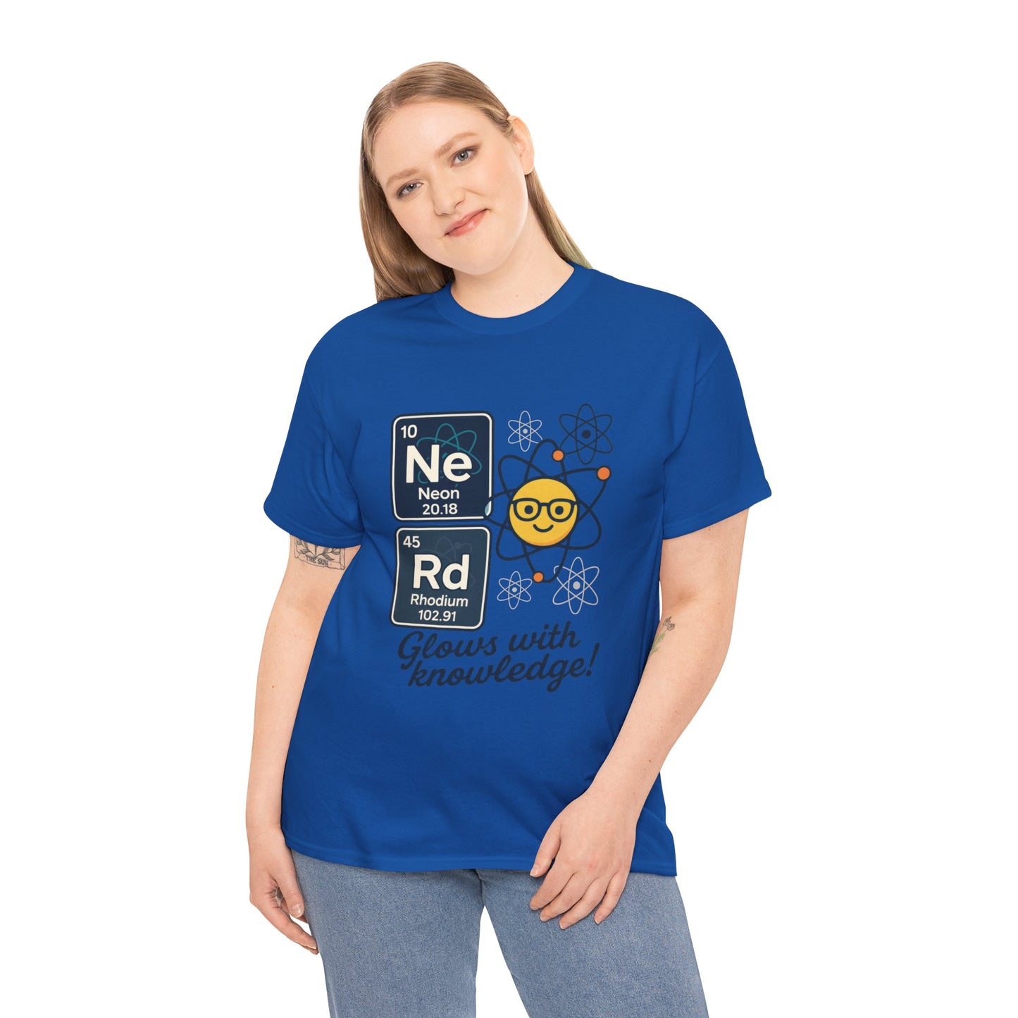 Funny Womens Nerd T-Shirt, NeRd Periodic Table Shirt, Glowing Knowledge Tee, Science Lover Gift, Chemistry Shirt, STEM Apparel, Science Tee