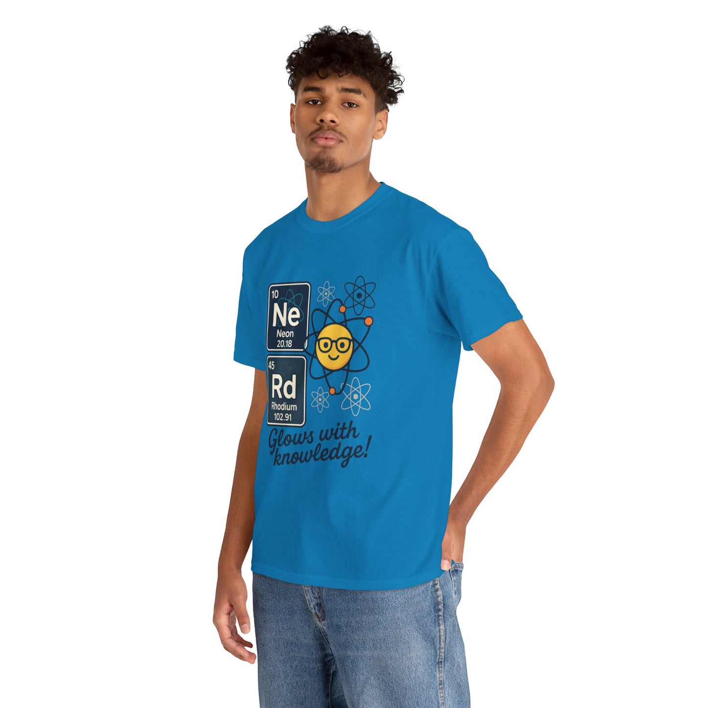 Funny Mens Nerd T-Shirt, NeRd Periodic Table Shirt, Glowing Knowledge Tee, Science Lover Gift, Chemistry Shirt, STEM Apparel, Science Tee