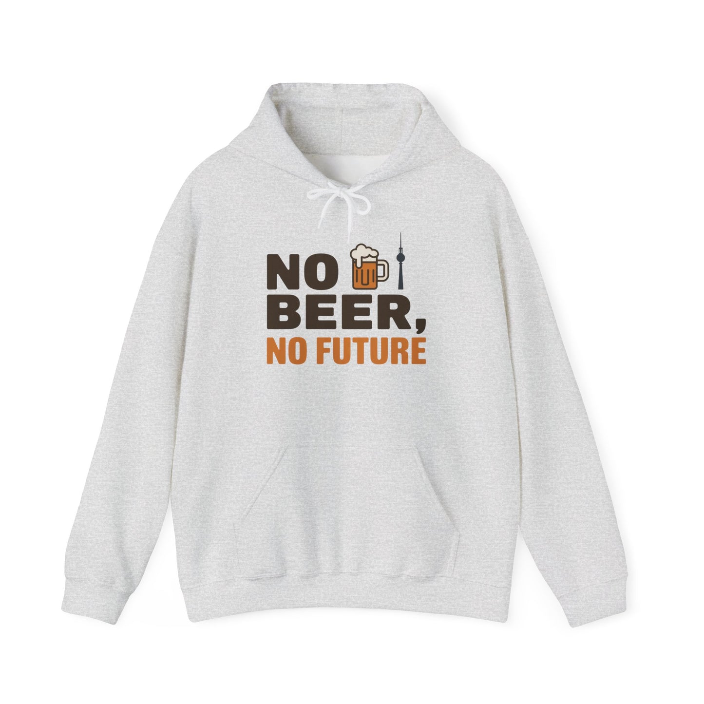Mens Heavy Blend™ Hooded Sweatshirt, No Beer No Future Funny Beer Hoodie for Men