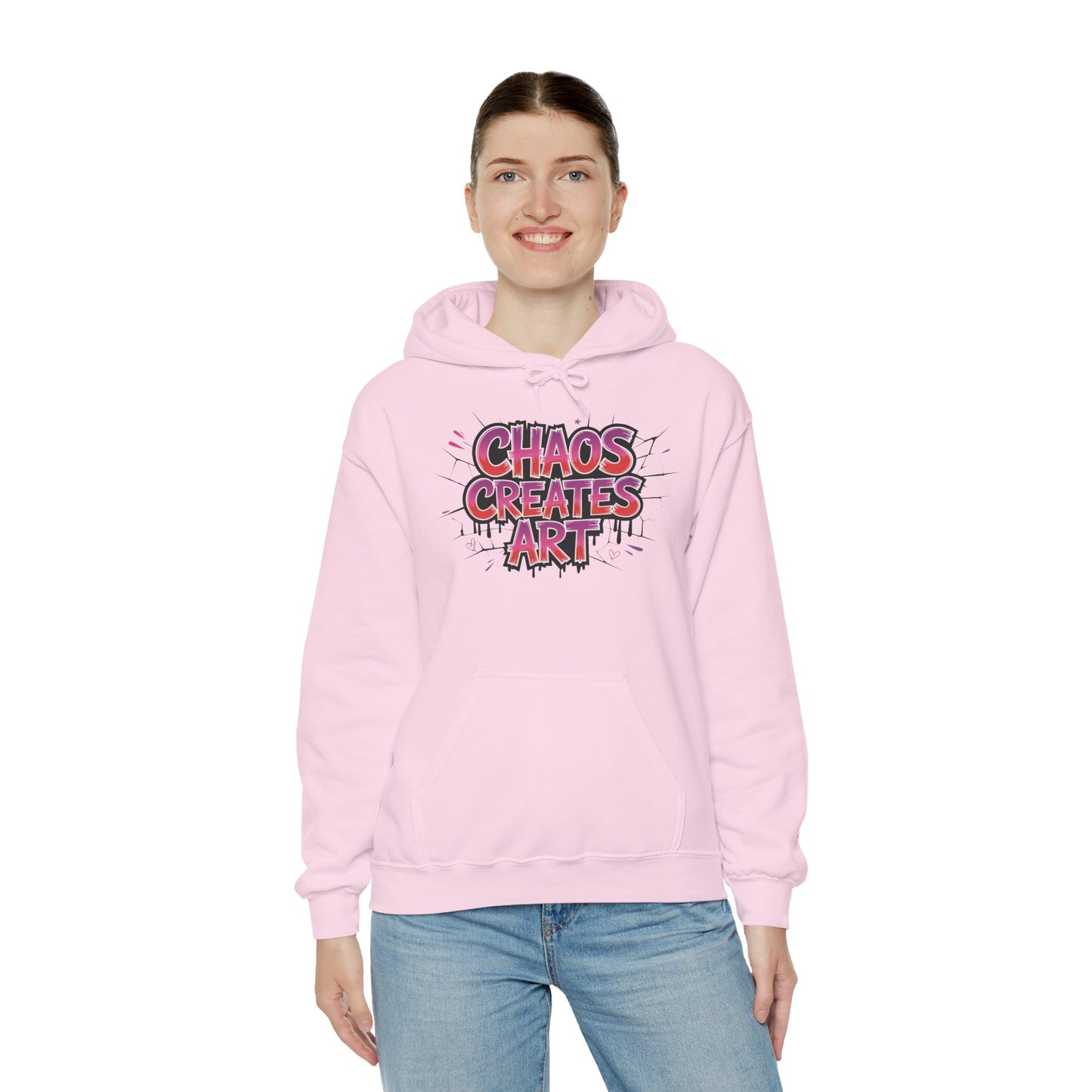 Women's Heavy Blend™ Hooded Sweatshirt, Chaos Creates Art Graffiti Hoodie Women's Streetwear