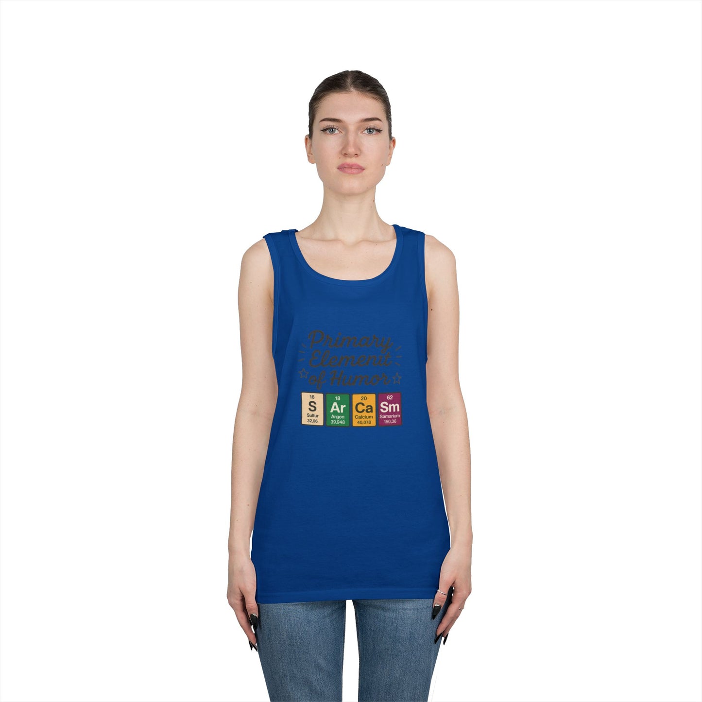 Sarcasm Tank Top for Men, Funny Chemistry Shirt, Science Humor Sleeveless Tee, Nerdy Summer Gym Shirt for Him, Chemistry Elements