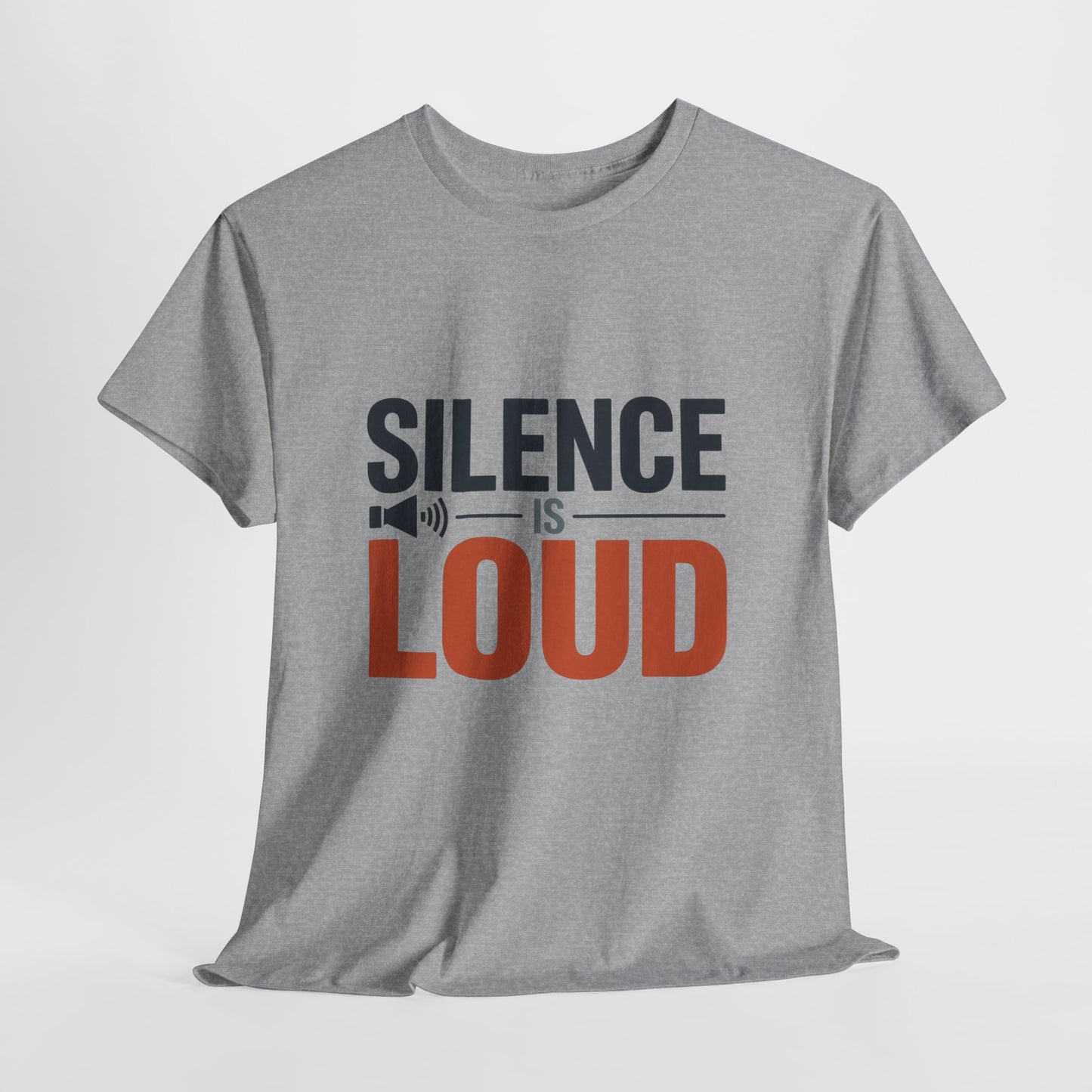 Silence Is Loud Motivational Quote Mens T-Shirt, Silence Tee, ironic Tee, Graphic Tee
