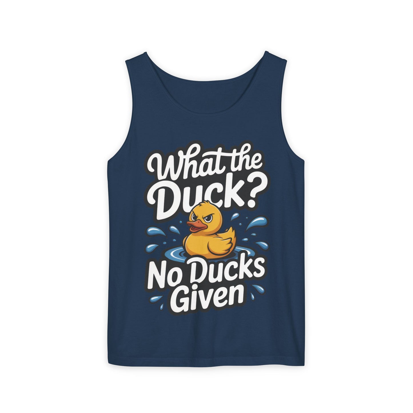 Funny Duck Tank Top for Summer - No Ducks Given Tee - What The Duck Mens T-Shirt - Sarcastic Rubber Duck Graphic, Humor Gift For Him