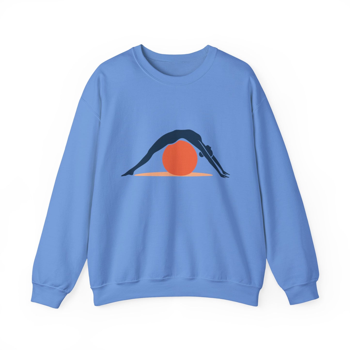 Womens Heavy Blend™ Crewneck Sweatshirt, Womens Pilates Sweatshirt, Yoga Fitness Graphic Pullover, Cute Workout Top