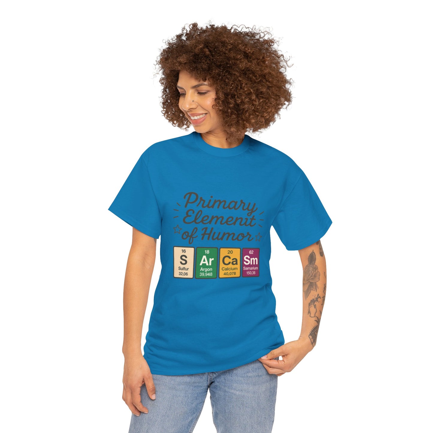 Funny Womens Sarcasm T-Shirt, Element of Humor Tee, Science Nerd Shirt, Chemistry Humor Tee, Gift for Science Lovers, Science Party Apparel