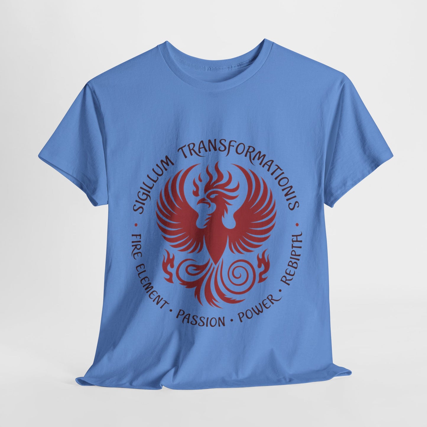 Phoenix Fire Element T-Shirt, Sigillum Transformationis Seal, Passion Power Rebirth Totem, Phoenix Symbol Unisex Tee, Spiritual Tee