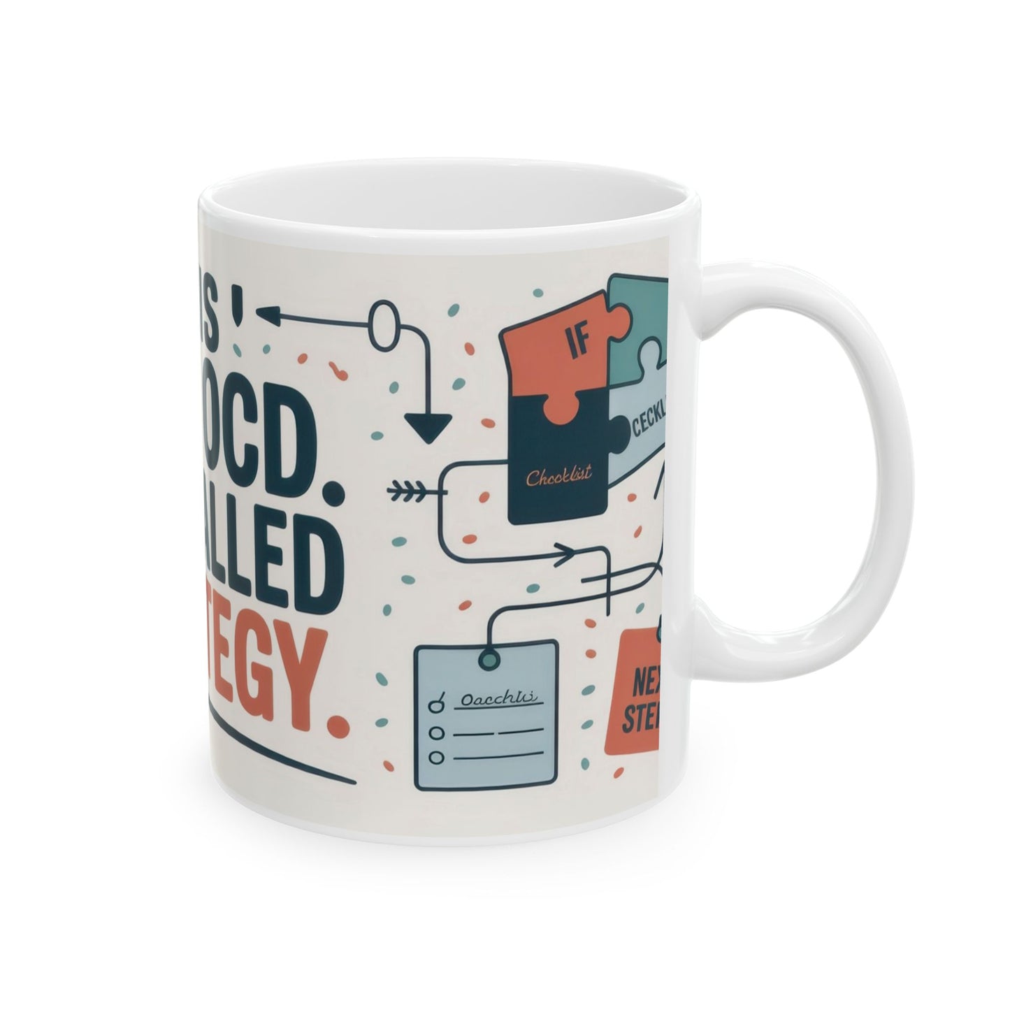 Funny OCD Strategy Mug, Organized Chaos Coffee Cup, Productivity Gift for Planners, Workflow Humor Mug, Office Desk Motivation, Fun Mug