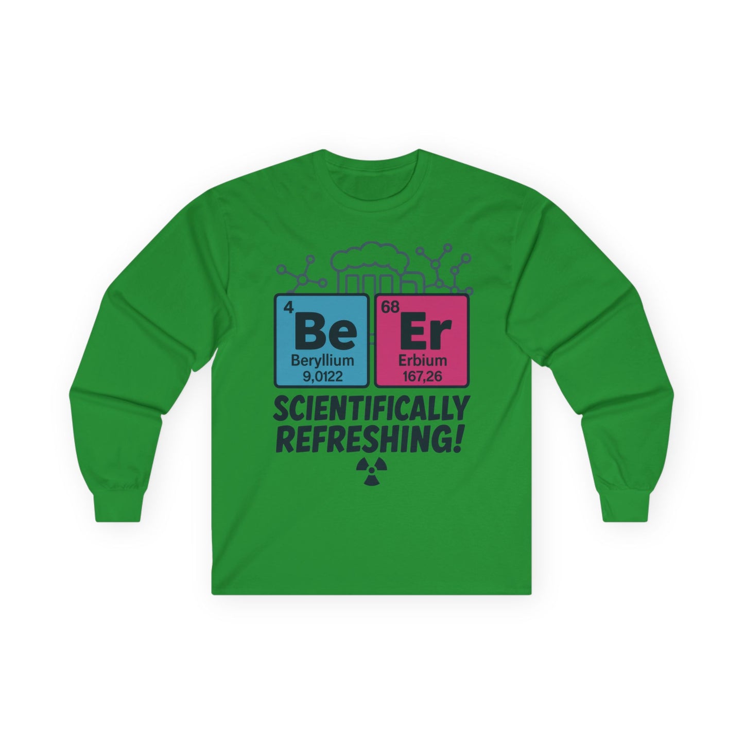 Chemistry Science Mens Long Sleeve Tee, Funny Science Shirt, Gift for Geeks, Beer Lover Top, Unique Birthday Present