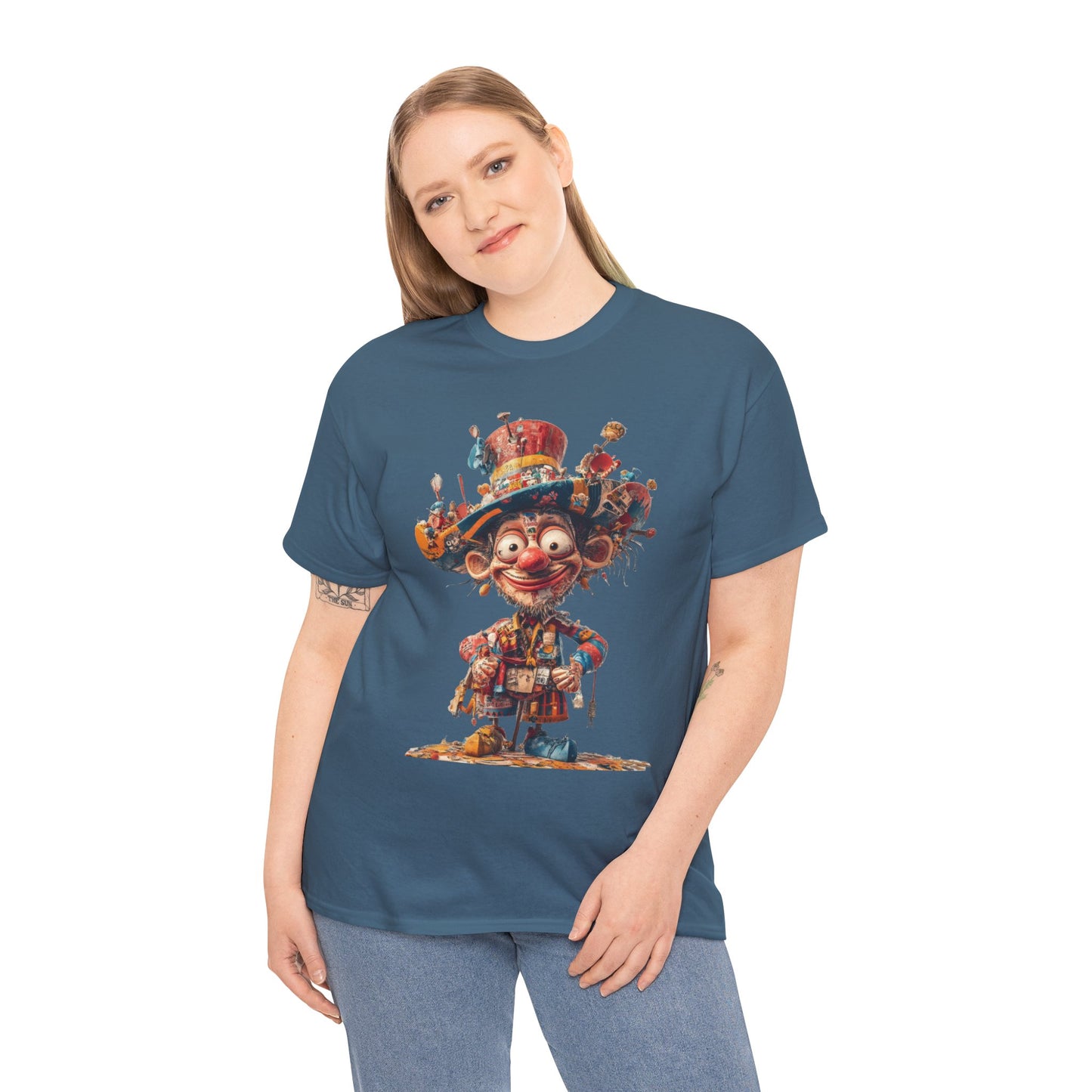 Colorful Clown T-Shirt, Funny Circus Character Graphic Tee, Whimsical Comic Style Shirt for Humor Lovers, Comedy Tee