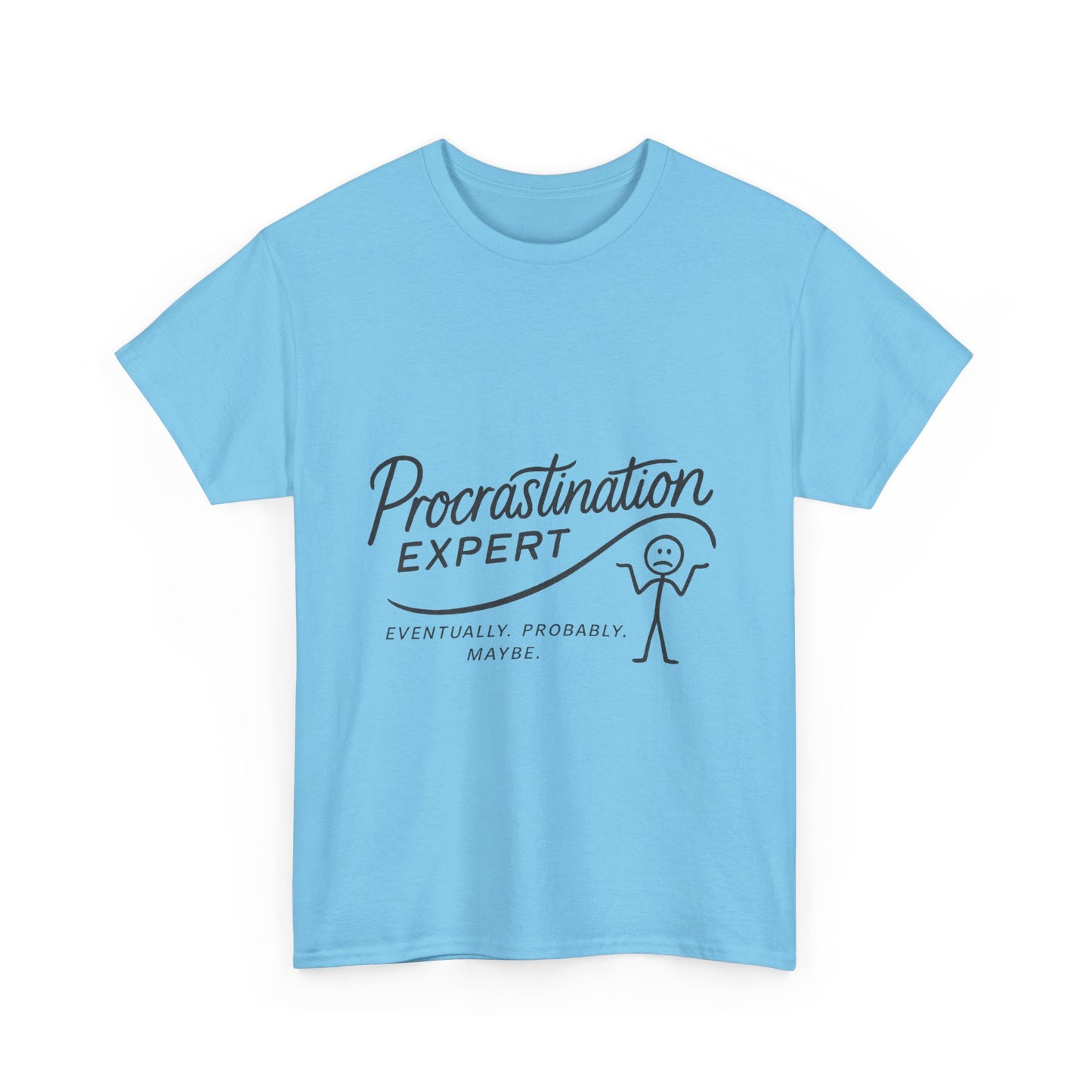 Procrastination Expert Women's Heavy Cotton Tee, Funny T-Shirt, Gift for Students, Casual Wear, Comfy Everyday Tee, Humor Shirt