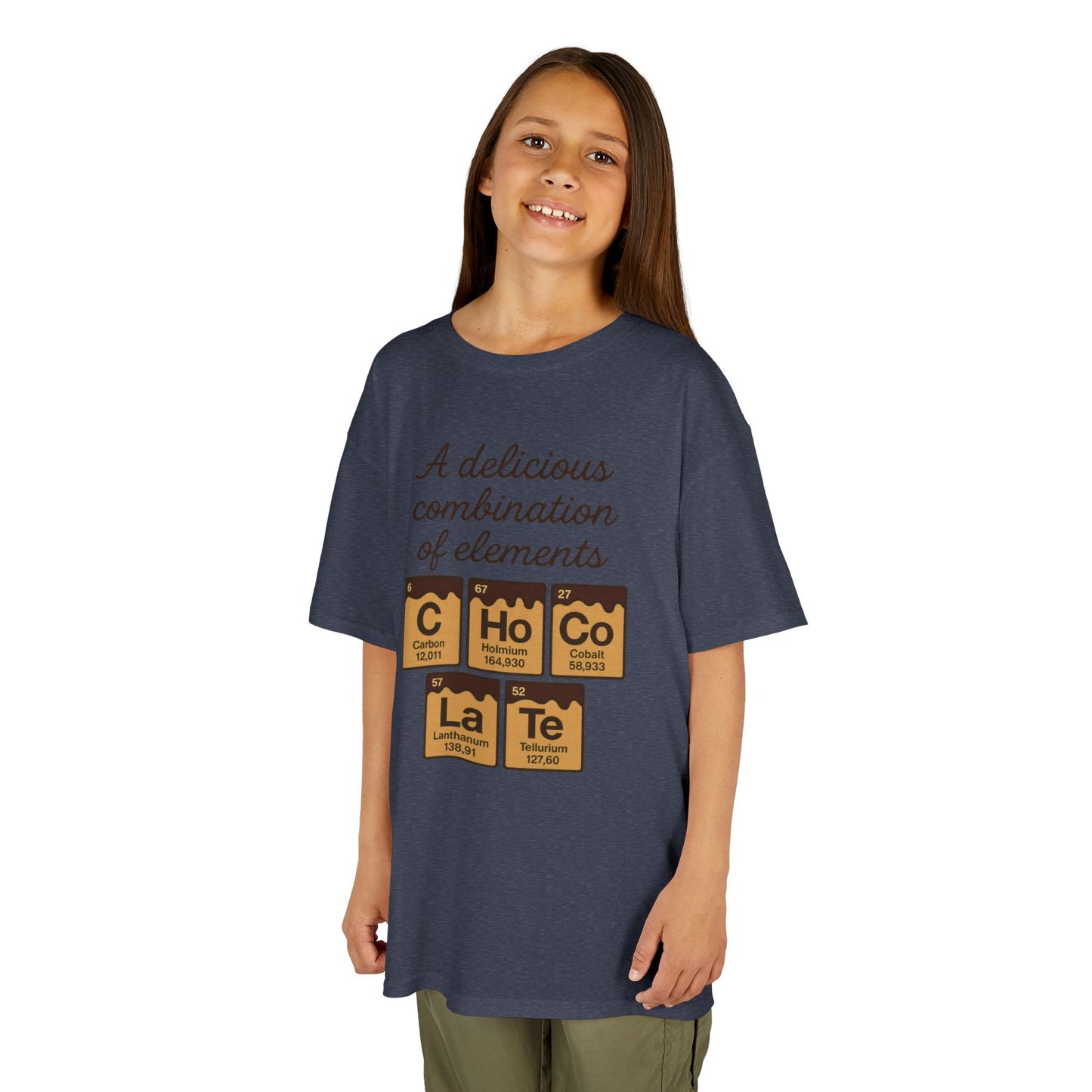Funny Chocolate Science Young Girl T-Shirt, Choco-LaTe Element Shirt, Sweet Science Gift, Children's Gift, Birthday Party