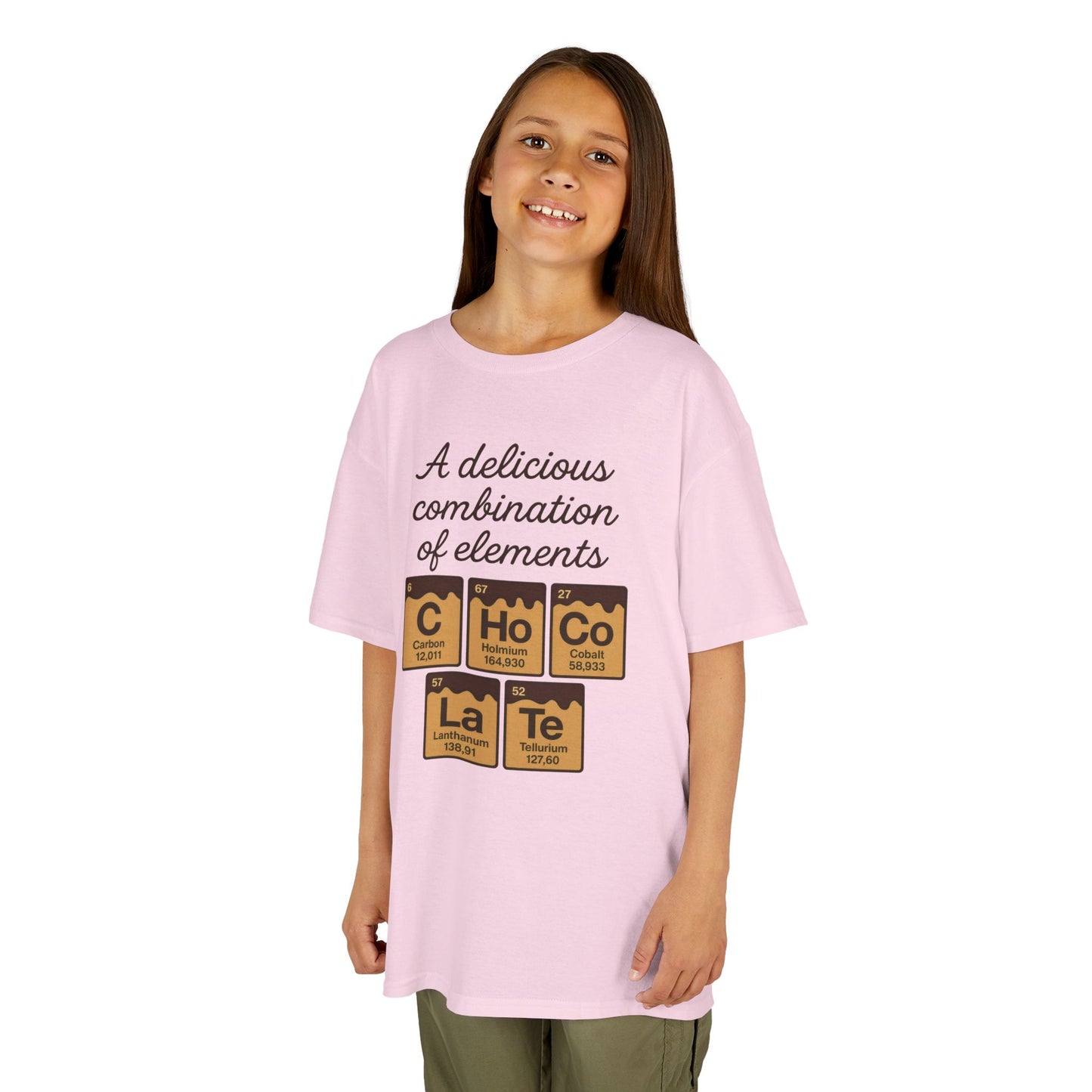 Funny Chocolate Science Young Girl T-Shirt, Choco-LaTe Element Shirt, Sweet Science Gift, Children's Gift, Birthday Party